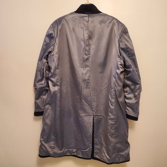 Calvin Klein Men’s Plaza Wool-Cashmere Blend Overcoat Trench Coat Black - 44L - Picture 7 of 12